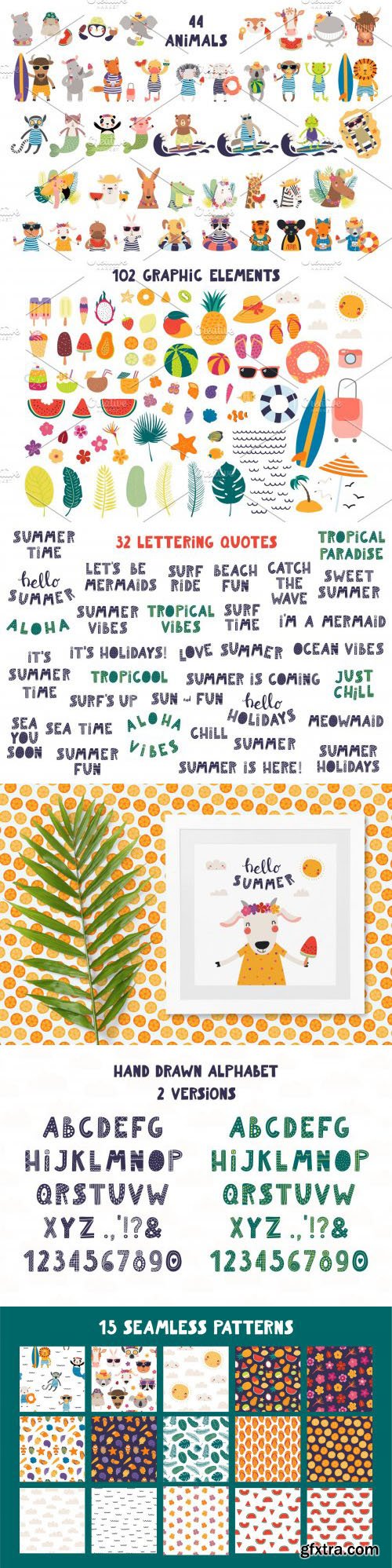 CM - Summer Vibes, Cute Animals Graphics