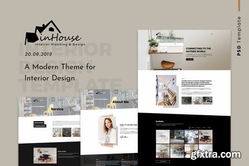 Inhouse Modern Design Interior PSD Template 2