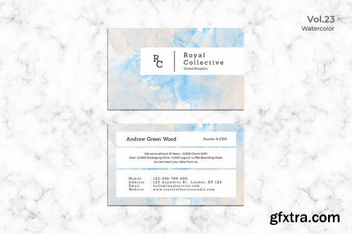 Business Card Watercolor Vol. 23