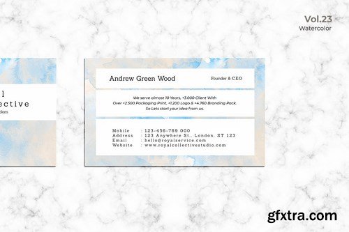 Business Card Watercolor Vol. 23