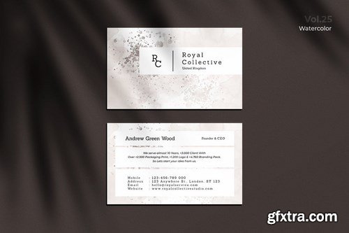 Business Card Watercolor Vol. 25