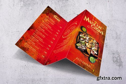 Mexican Cuisine Trifold A4 & US Letter Food Menu