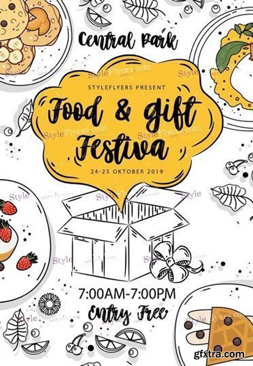 Food & gift festival V3010 2019 PSD Flyer Template