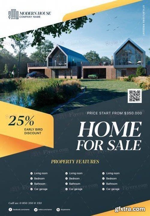 Real Estate V3010 2019 PSD Flyer Template