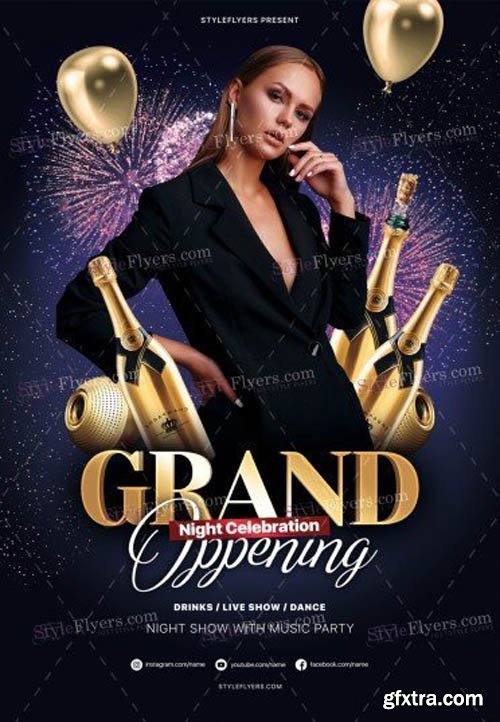 Grand Oppening V3010 2019 PSD Flyer Template