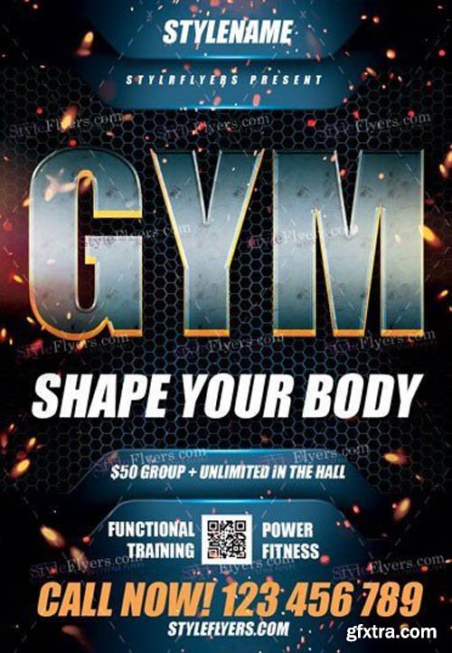 GYM V3010 2019 PSD Flyer Template