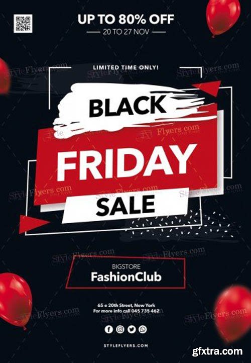 Black Friday Sale V2910 2019 PSD FLYER Template