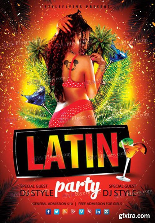 Latin Party V3010 2019 PSD Flyer Template