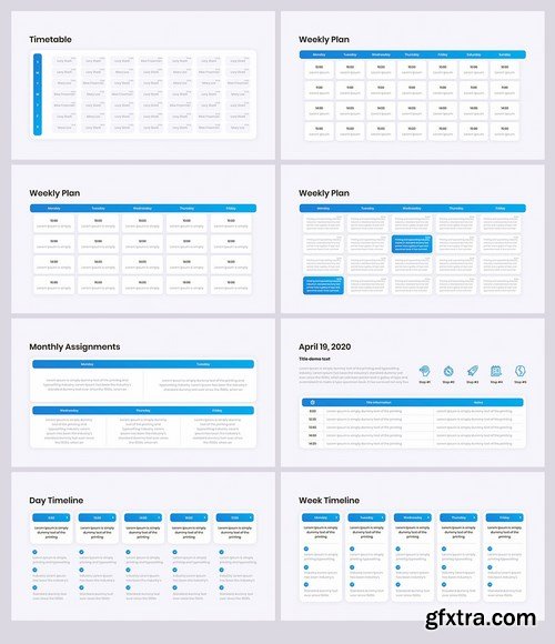 Week and Day Planning, Schedule Powerpoint Google Slides and Keynote Templates