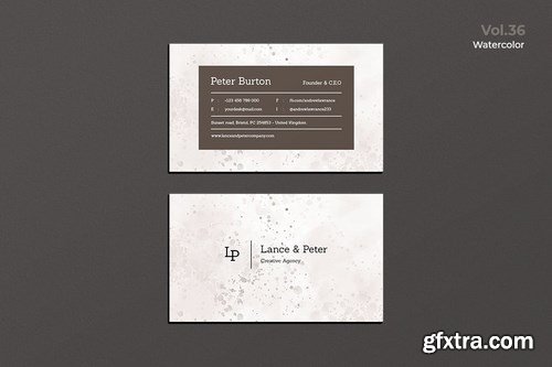 Business Card Watercolor Pack