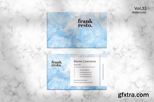 Business Card Watercolor Pack