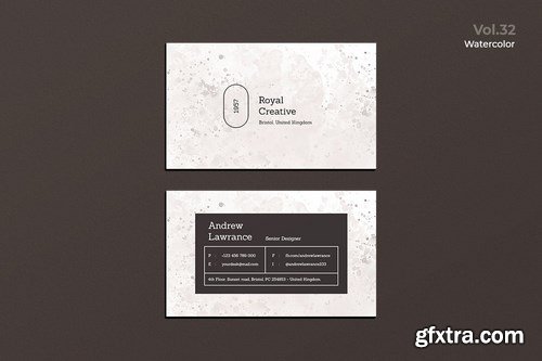 Business Card Watercolor Pack