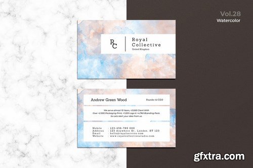 Business Card Watercolor Pack