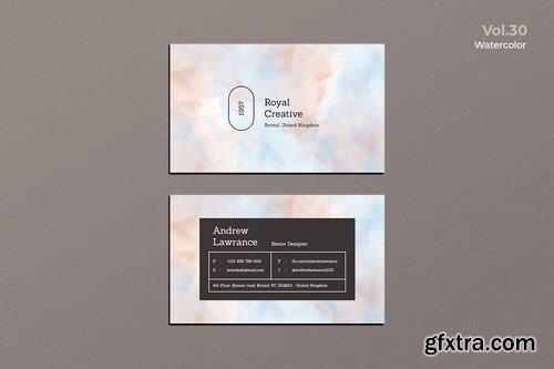 Business Card Watercolor Pack