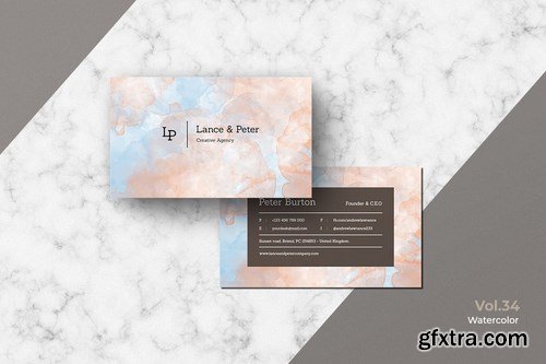 Business Card Watercolor Pack