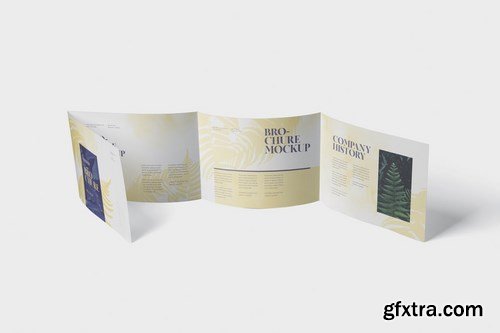 4 - Fold Brochure Mockup in Din A4 A5 A6 Landscape