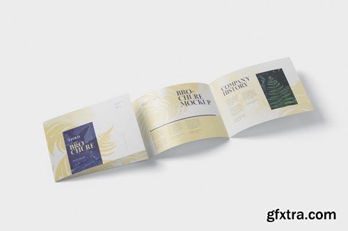 4 - Fold Brochure Mockup in Din A4 A5 A6 Landscape