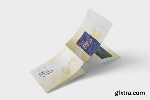 4 - Fold Brochure Mockup in Din A4 A5 A6 Landscape