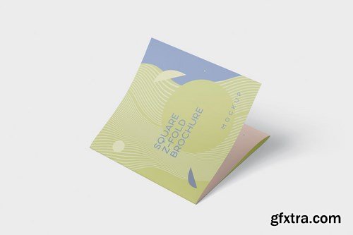 Square Z-Fold Brochure Mockup Set