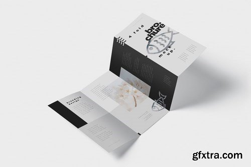 4 - Fold Brochure Mockup Set - DL 99 x 210 mm