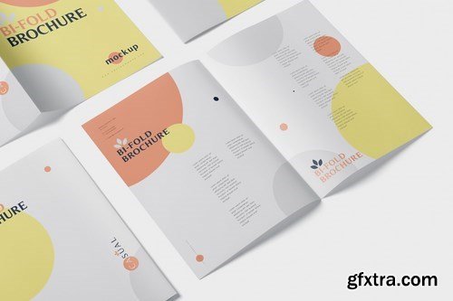 A5 Bi-Fold Brochure Mock-Up Set