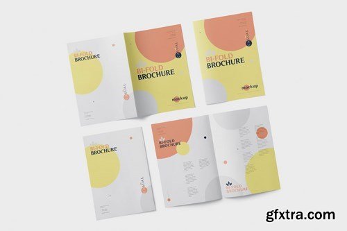 A5 Bi-Fold Brochure Mock-Up Set