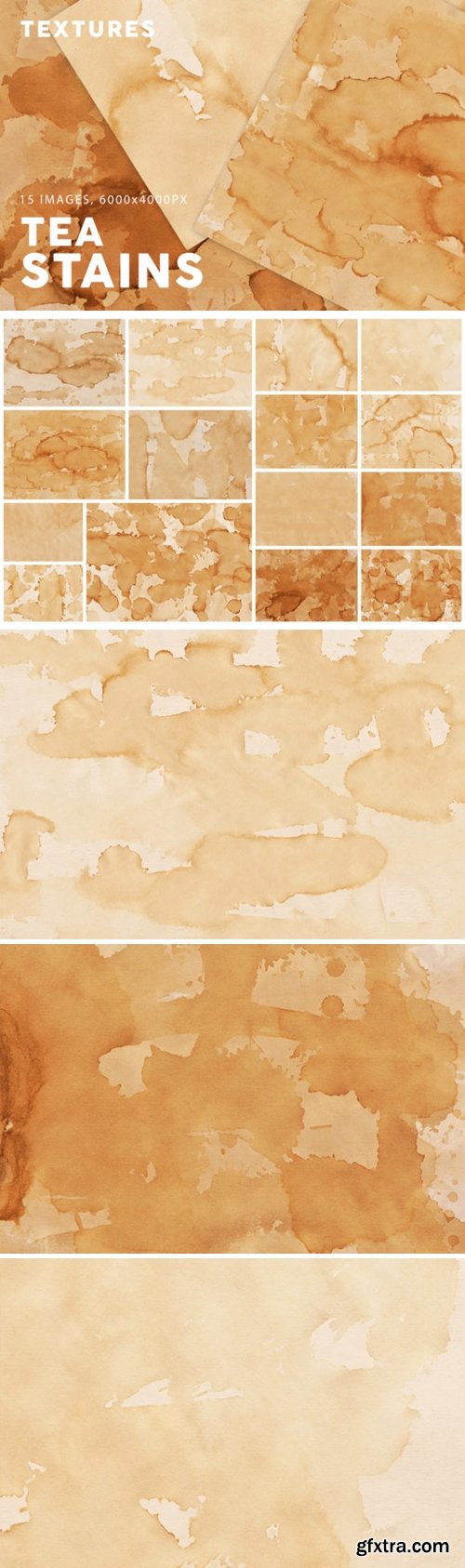 15 Tea Stain Paper Textures 1958644