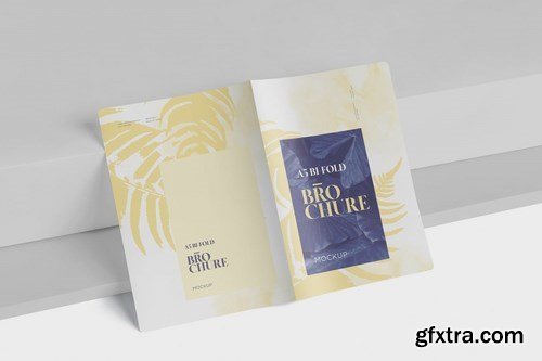 A5 Bi-Fold Brochure Mock-Up Set - Round Corner