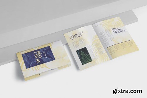 A5 Bi-Fold Brochure Mock-Up Set - Round Corner