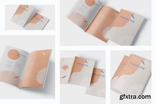 Brochure - Magazine Mockup Set - 7x10 Inch