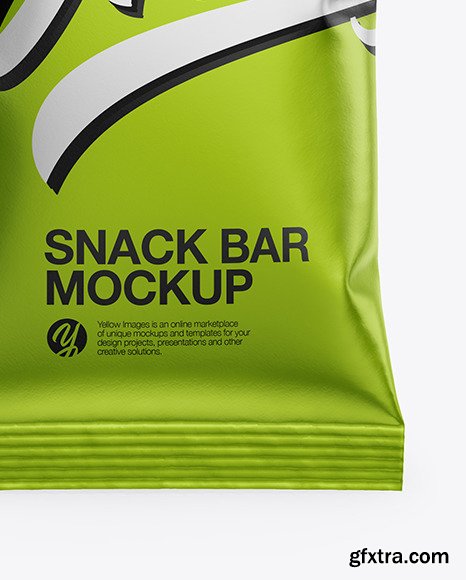 Matte Metallic Snack Bar Mockup 50628