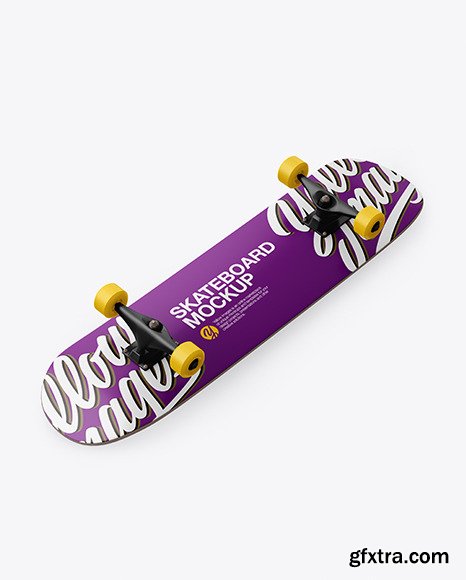 Matte Skateboard Mockup - Halfside View 50671