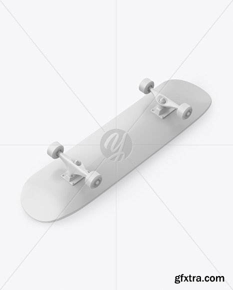 Matte Skateboard Mockup - Halfside View 50671