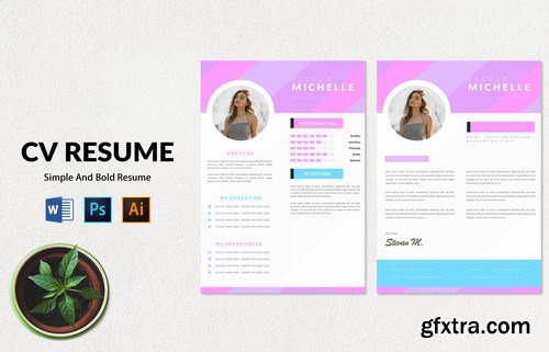 CV Resume Simple And Bold