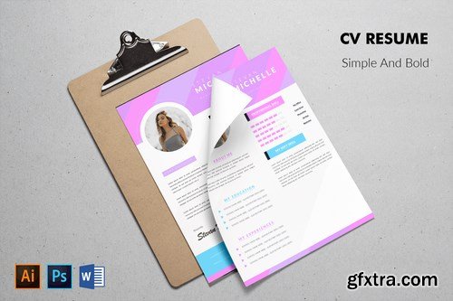 CV Resume Simple And Bold