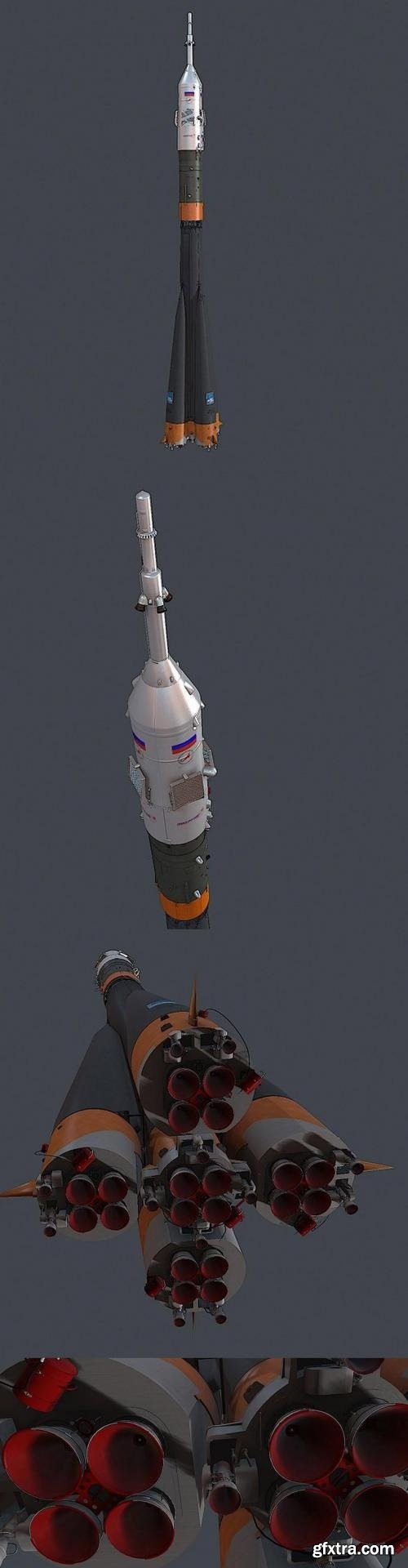 Soyuz TMA Soviet Space Rocket Ship 3D model