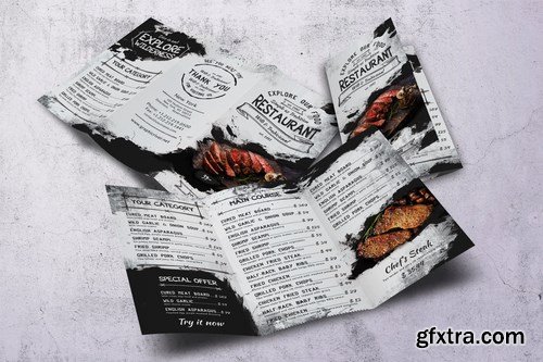 Wild Vintage Trifold A4 & US Letter Food Menu