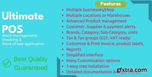 CodeCanyon - Ultimate POS v2.15 - Best Advanced Stock Management, Point of Sale & Invoicing application - 21216332 - NULLED