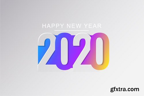 2020 Happy New Year Greeting Card