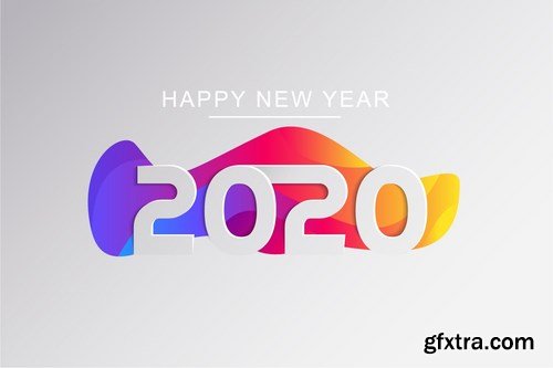 2020 Happy New Year Greeting Card