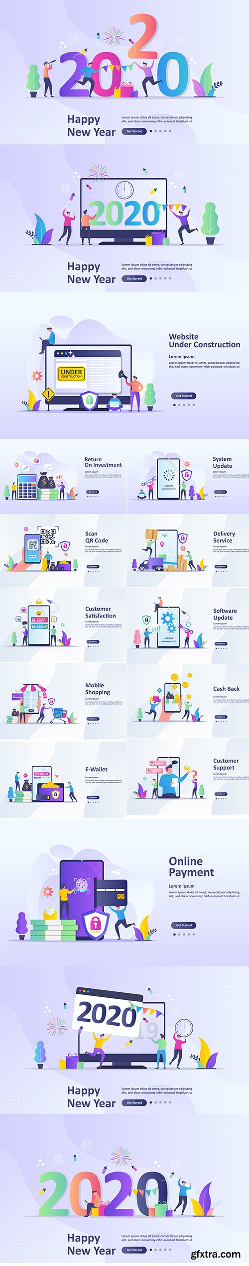 Vector Set - Landing Page Templates