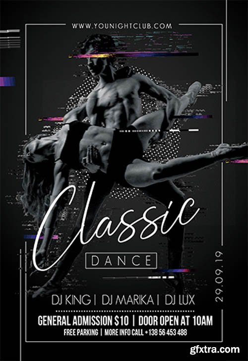 Classic Dance V3110 2019 Premium PSD Flyer Template
