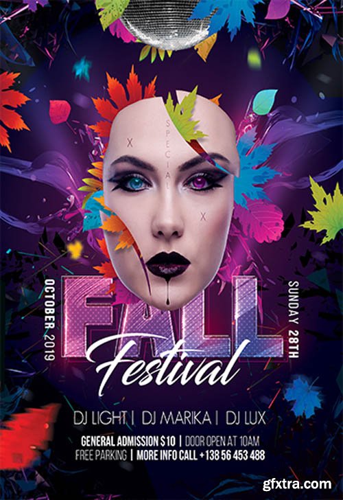 Fall Festival V3110 2019 Premium PSD Flyer Template