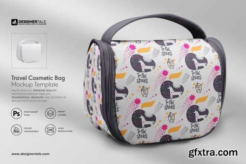 CreativeMarket - Travel Cosmetic Bag Mockup 4119445