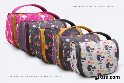 CreativeMarket - Travel Cosmetic Bag Mockup 4119445