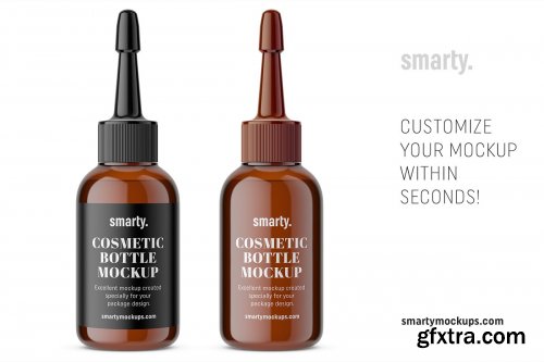 CreativeMarket - Dropper bottle mockup / amber 3754964