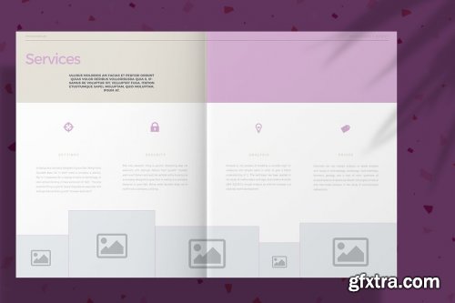 CreativeMarket - Lavender Brochure Layout 4166622