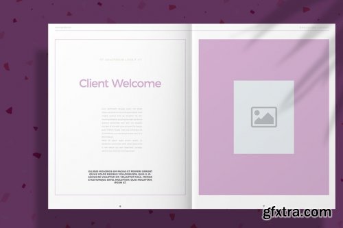 CreativeMarket - Lavender Brochure Layout 4166622