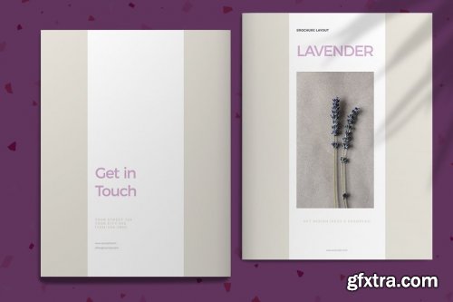 CreativeMarket - Lavender Brochure Layout 4166622