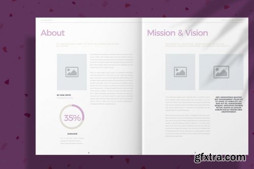 CreativeMarket - Lavender Brochure Layout 4166622